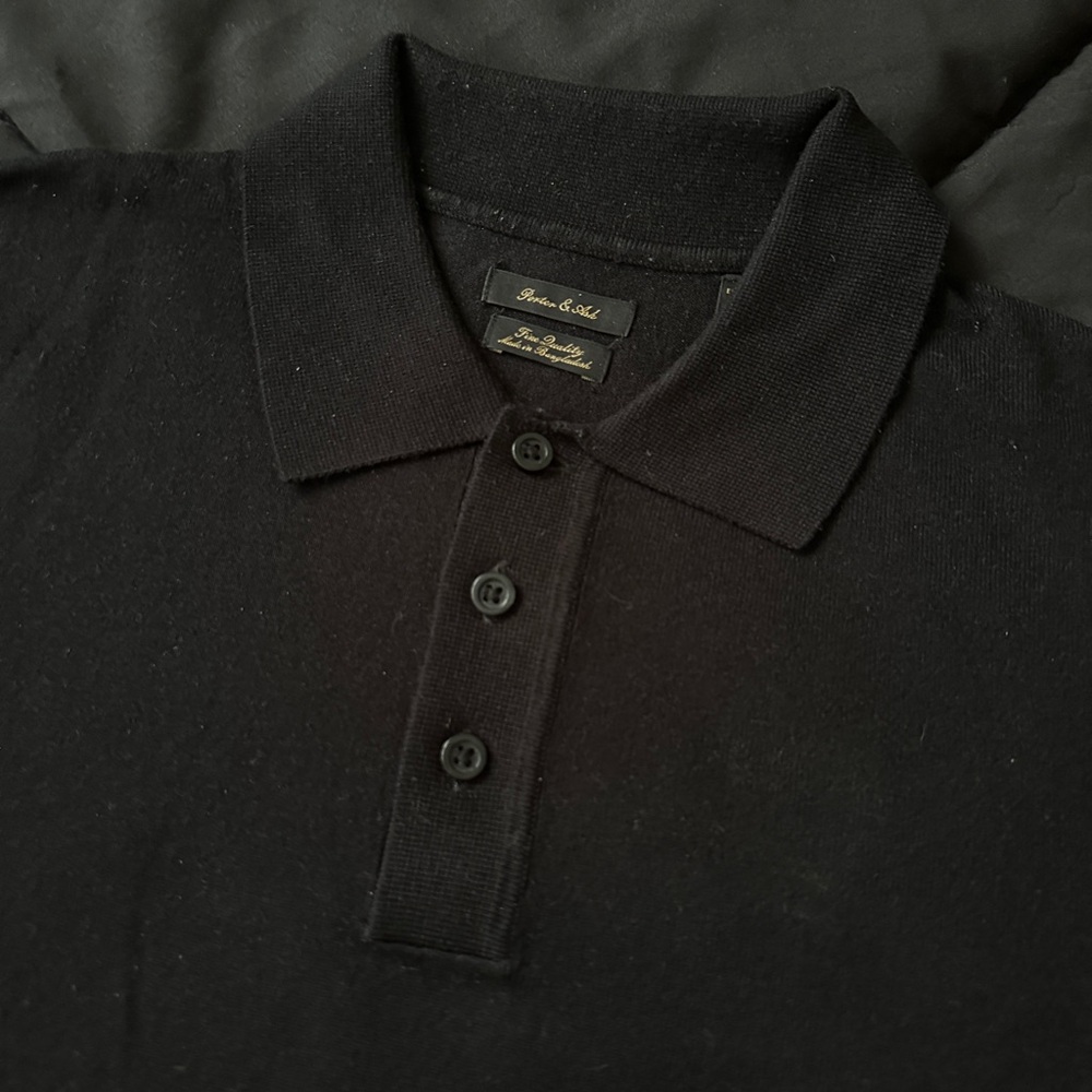 Men's Black Polo Shirt - Picture 2 of 2